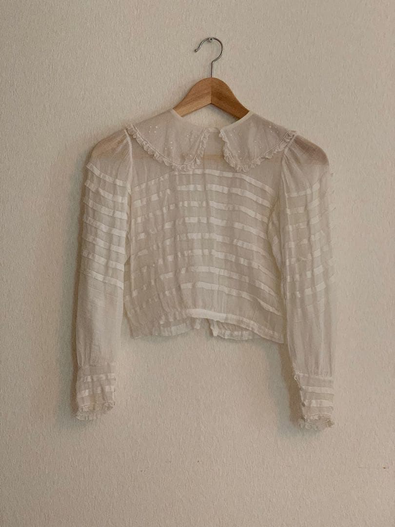 19世紀 france antique フランスアンティーク ブラウス レース