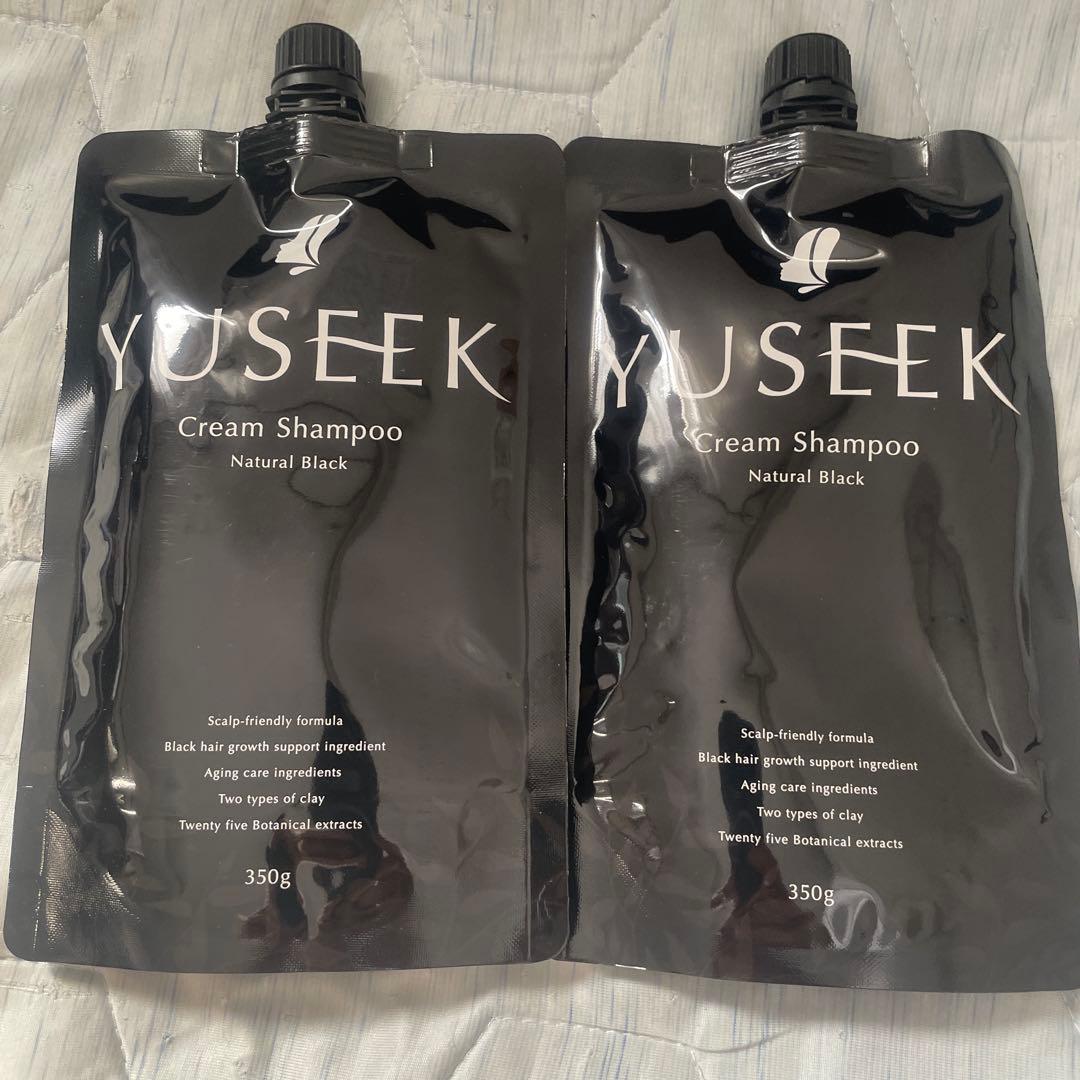 YUSEEK Cream Shampoo Natural Black 2個セット Amazon | YUSEEK クリームシャンプー 白髪用ヘアマニキュア 黒染め