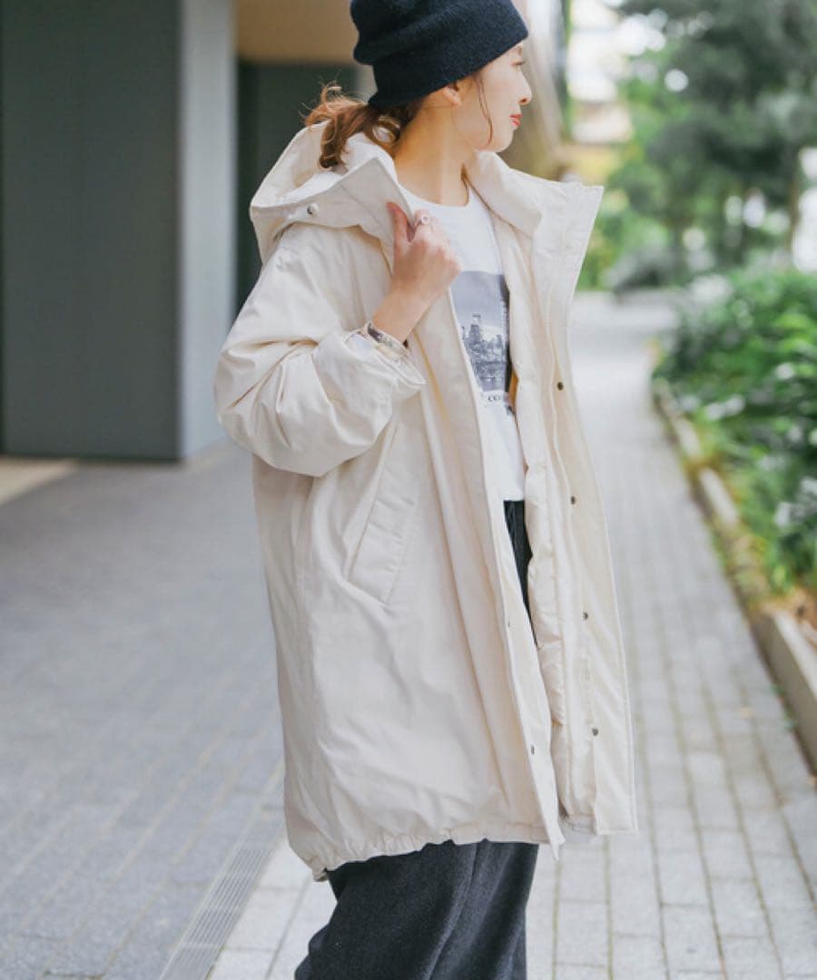 Spick & Span 撥水フーデッドダウンコート38