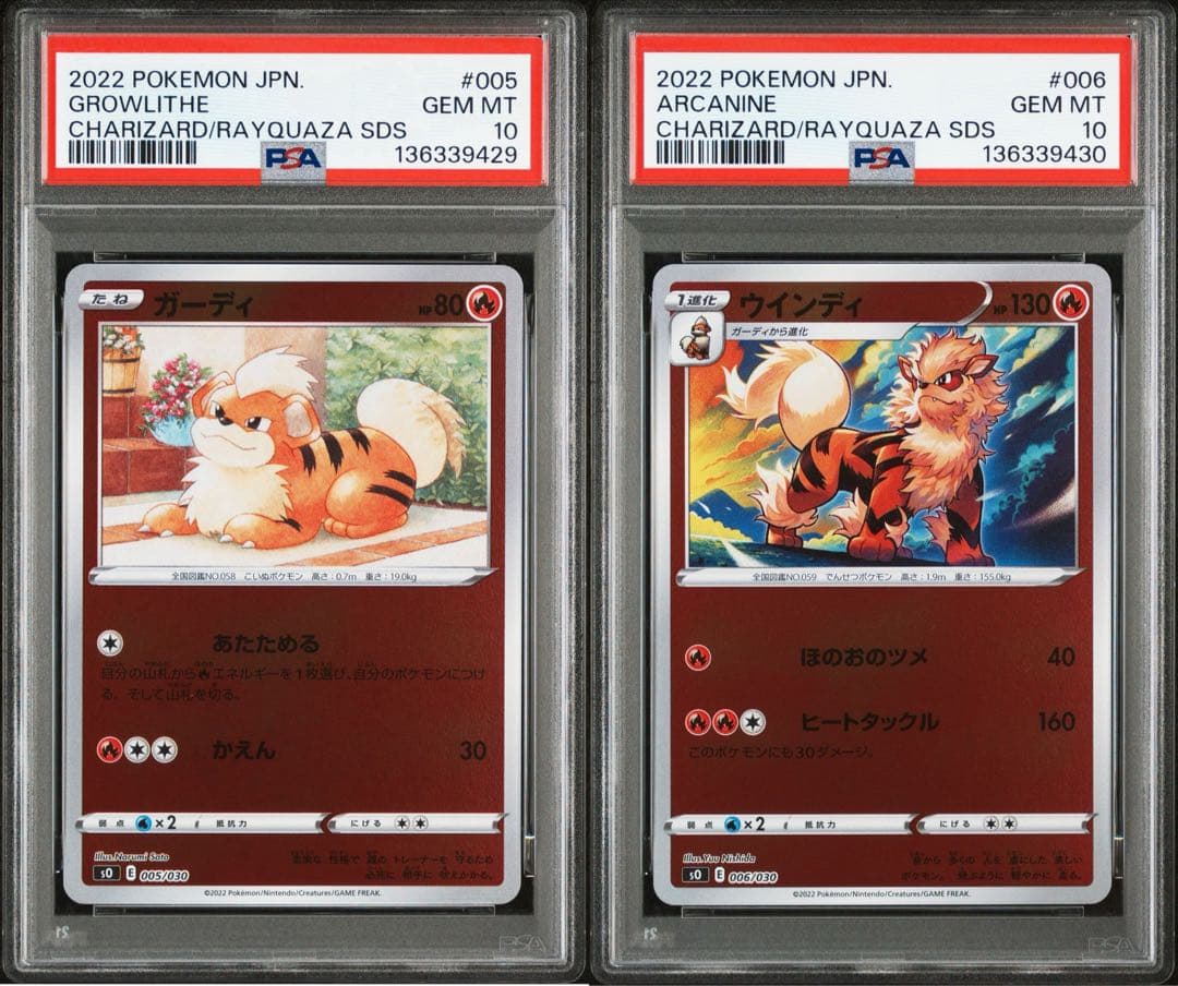 【PSA10】連番 ガーディ ウインディ SO スペシャルデッキセット リザー