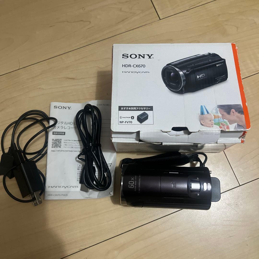 SONY HDR-CX670 ビデオカメラ 本体 専用ケース付き