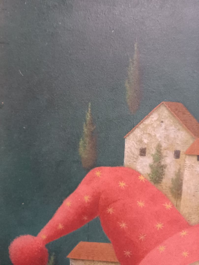 相馬武夫 「夜の秘話」 テンペラ画 F6号 幻想派 エルンスト・フックス