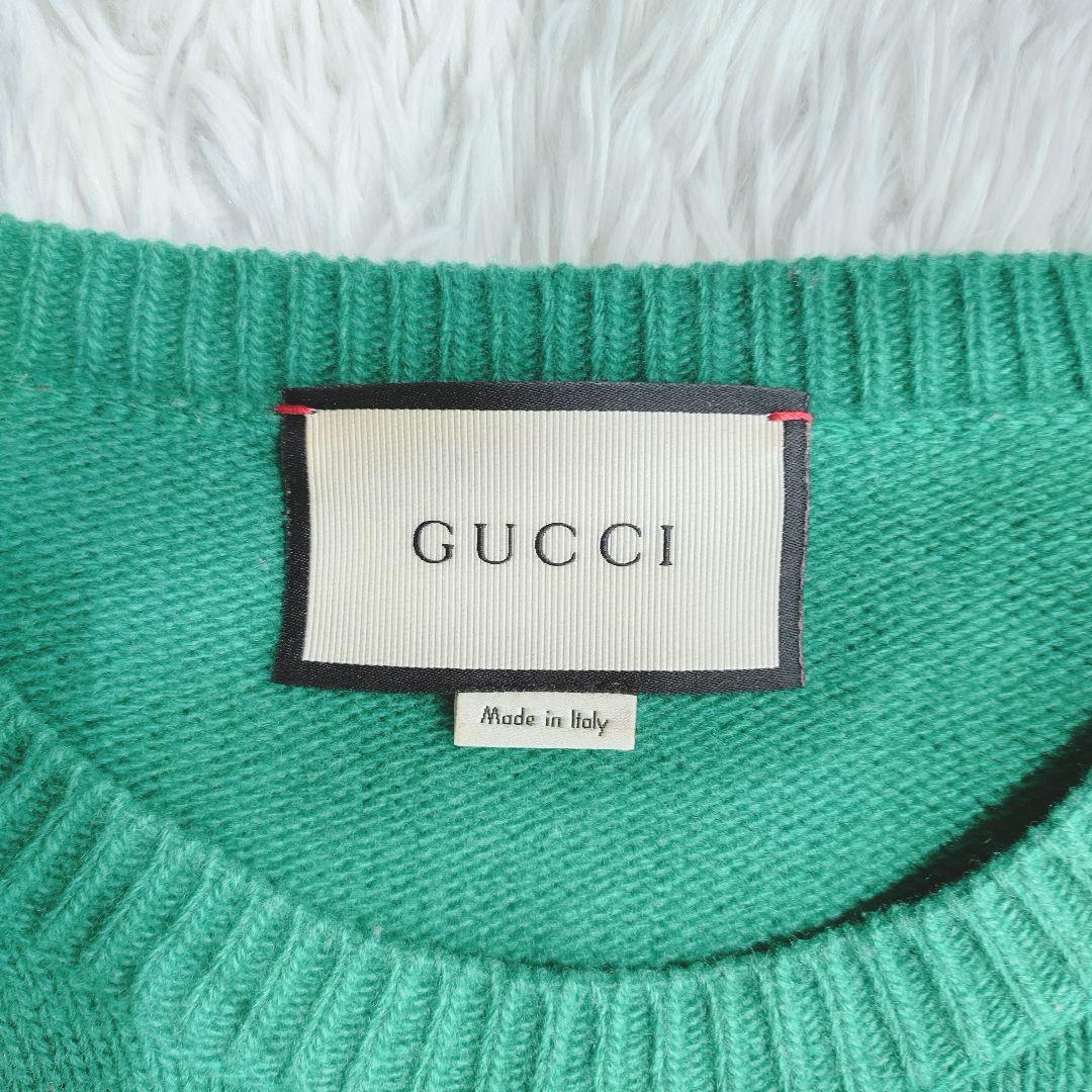 □極美品・2017SS□グッチ ニット セーター 虎 タイガー クルーネック