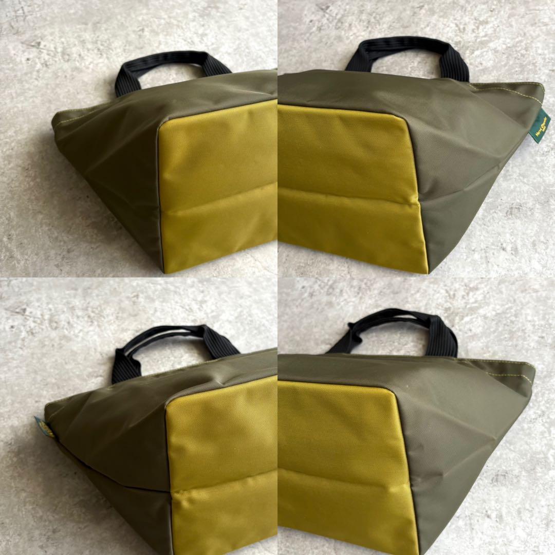 マヤコバ様】エルベシャプリエ 舟型 トート ハンドバッグ 1027N カーキ