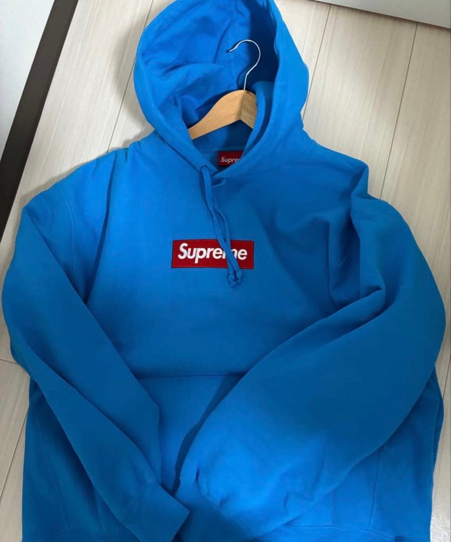 トップス Supreme Box Logo Hooded (25FW) Cyan