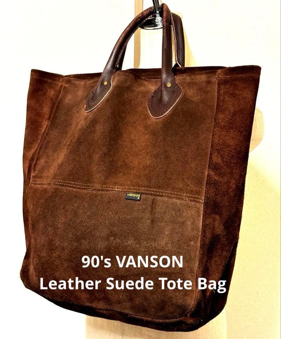バッグ 90's VANSON Leather Suede Tote Bag