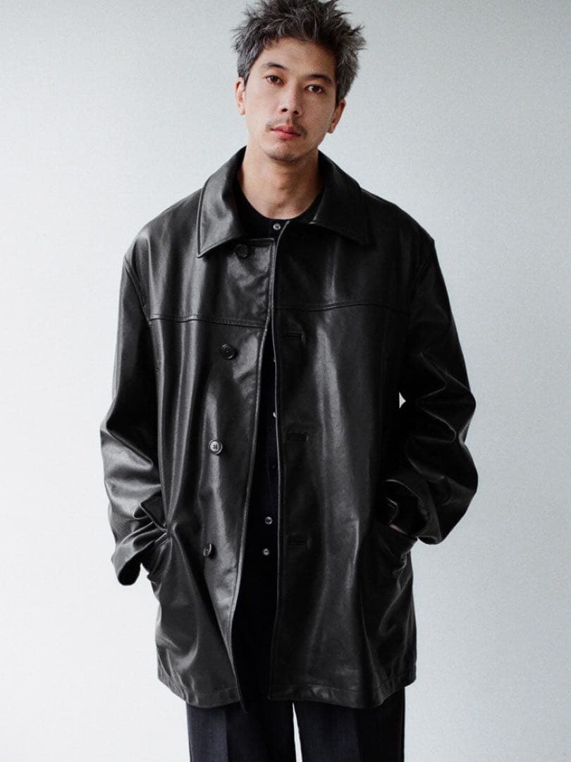 LIDNM Lamb Veg Car Coat Sサイズ