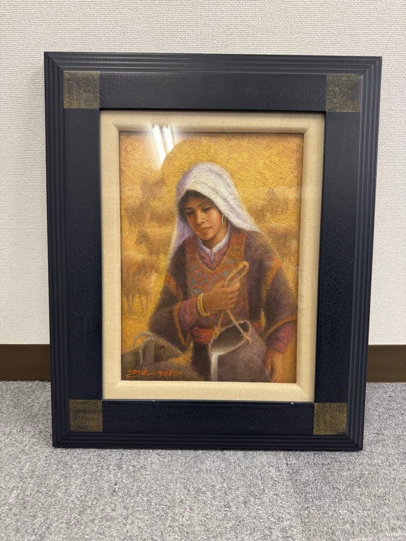 真作 油彩 松尾洋明 『ベドウィンの女』 F4 52576 - メルカリ