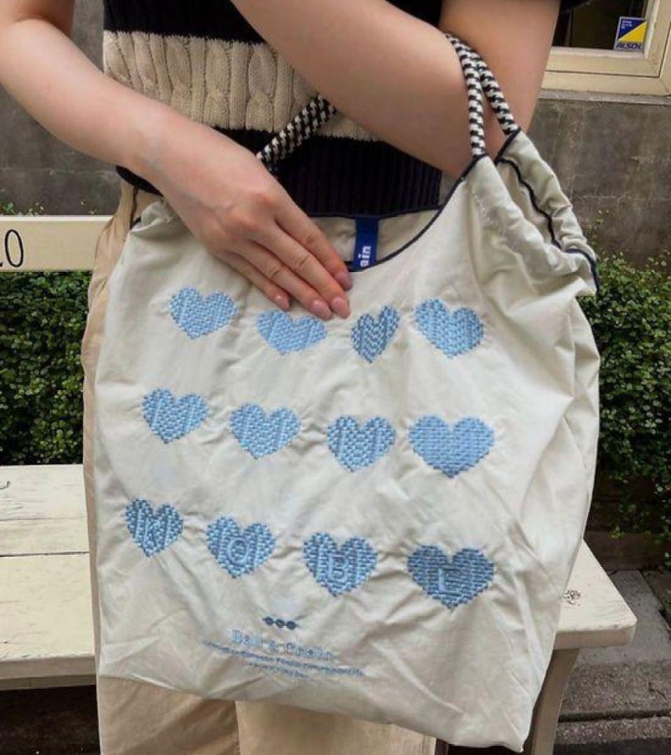 新品】Ball&Chainエコバッグ神戸限定ハートデザインMサイズ〈ブルー