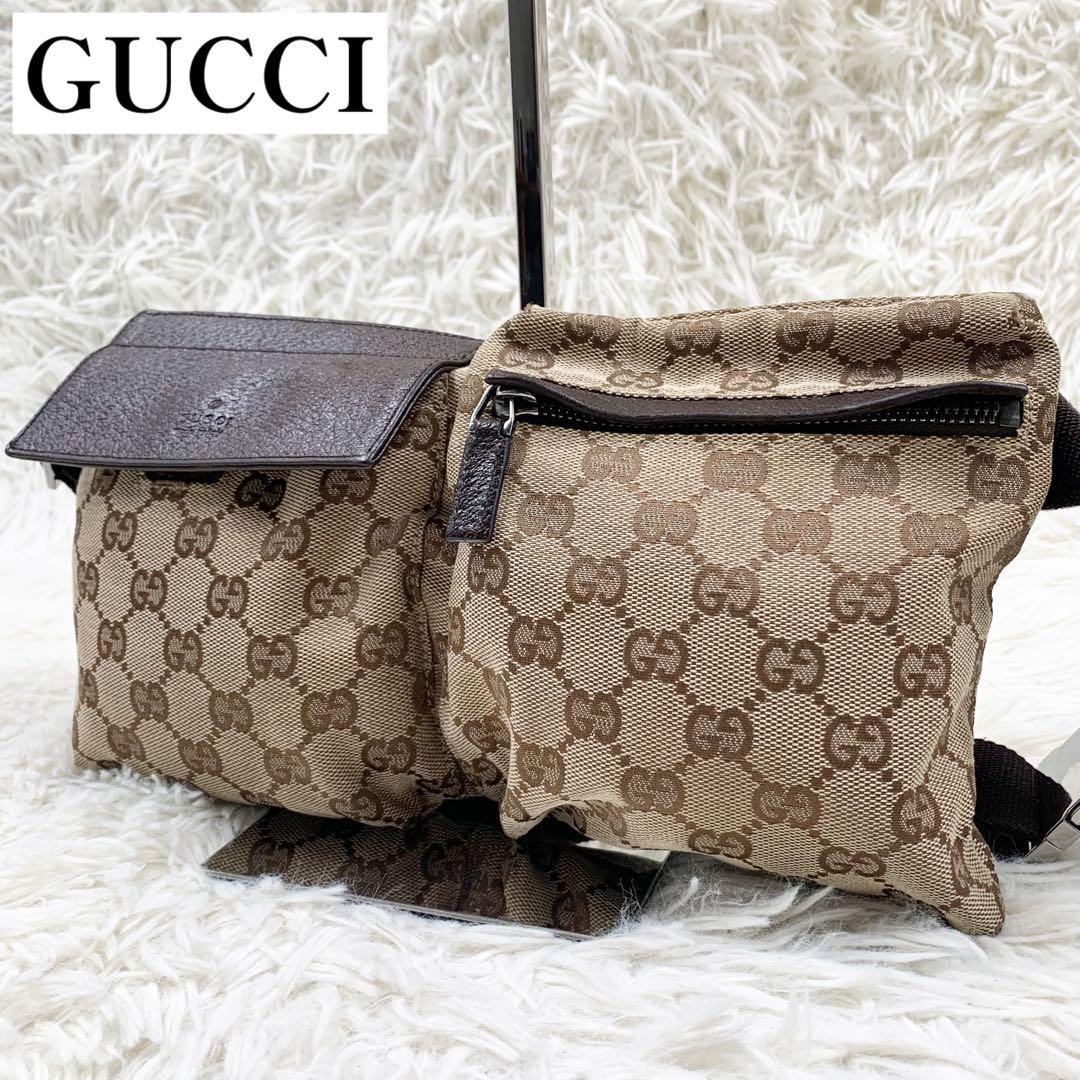 【✨極美品✨】グッチ ウエストポーチ GGキャンバス ベージュ GUCCI グッチ ザノースフェイスコラボ GGキャンパス ウエストバッグ GG