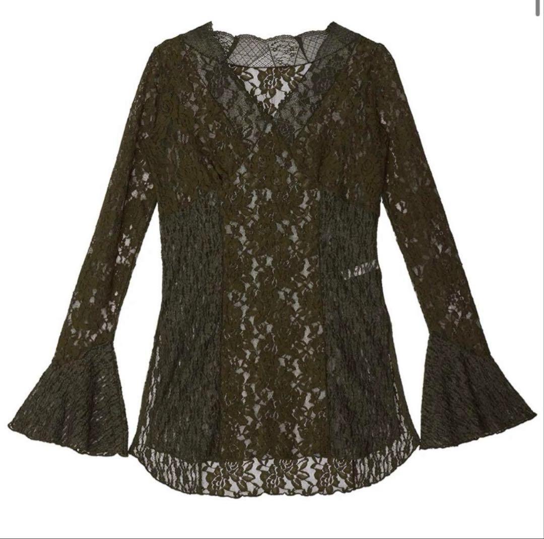 トップス COMBINATION LACE TOP