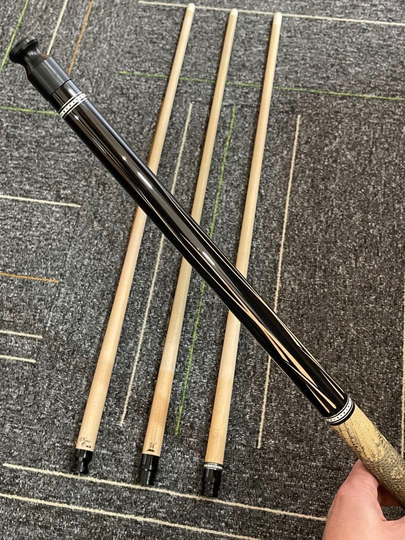 ビリヤード Panther カスタムキュー シャフト3本 バット傷有り 10山