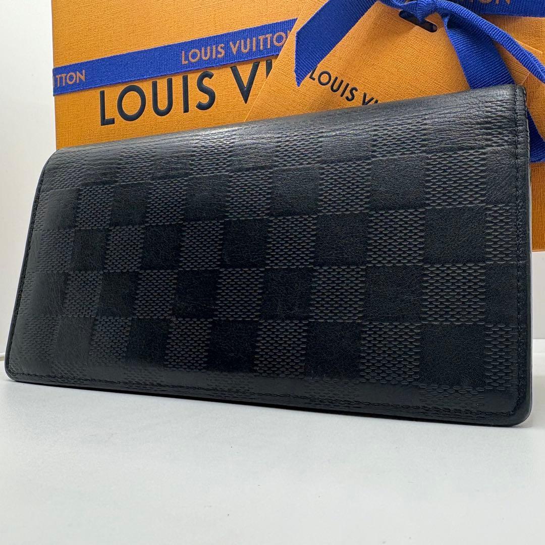 ルイヴィトン✨ダミエ アンフィニ ポルトフォイユ プラザ 長財布 黒ブラック