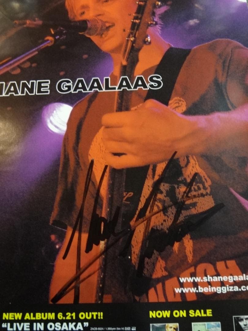 Shane Gaalaas シェーン・ガラース 直筆サイン入り入手困難ポスター
