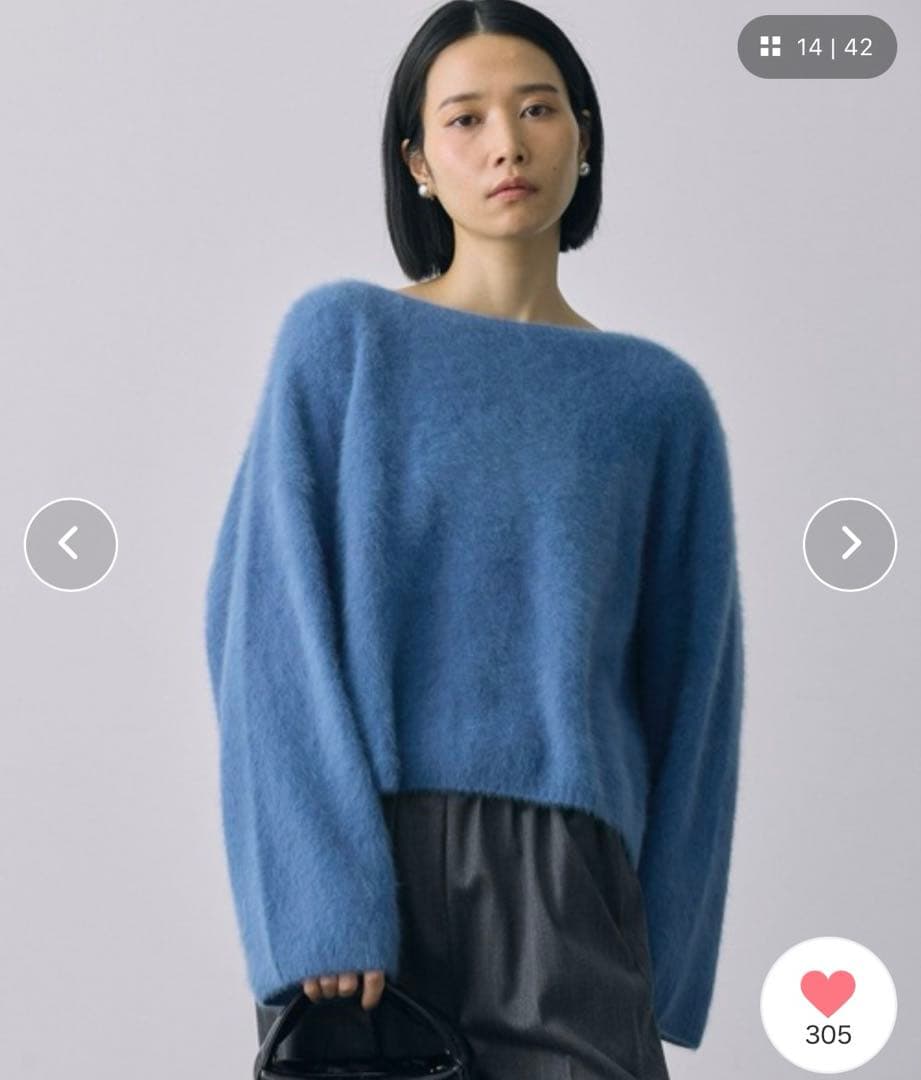 【美品】BABYLONE バビロンフォックスカシミヤニットプルオーバー