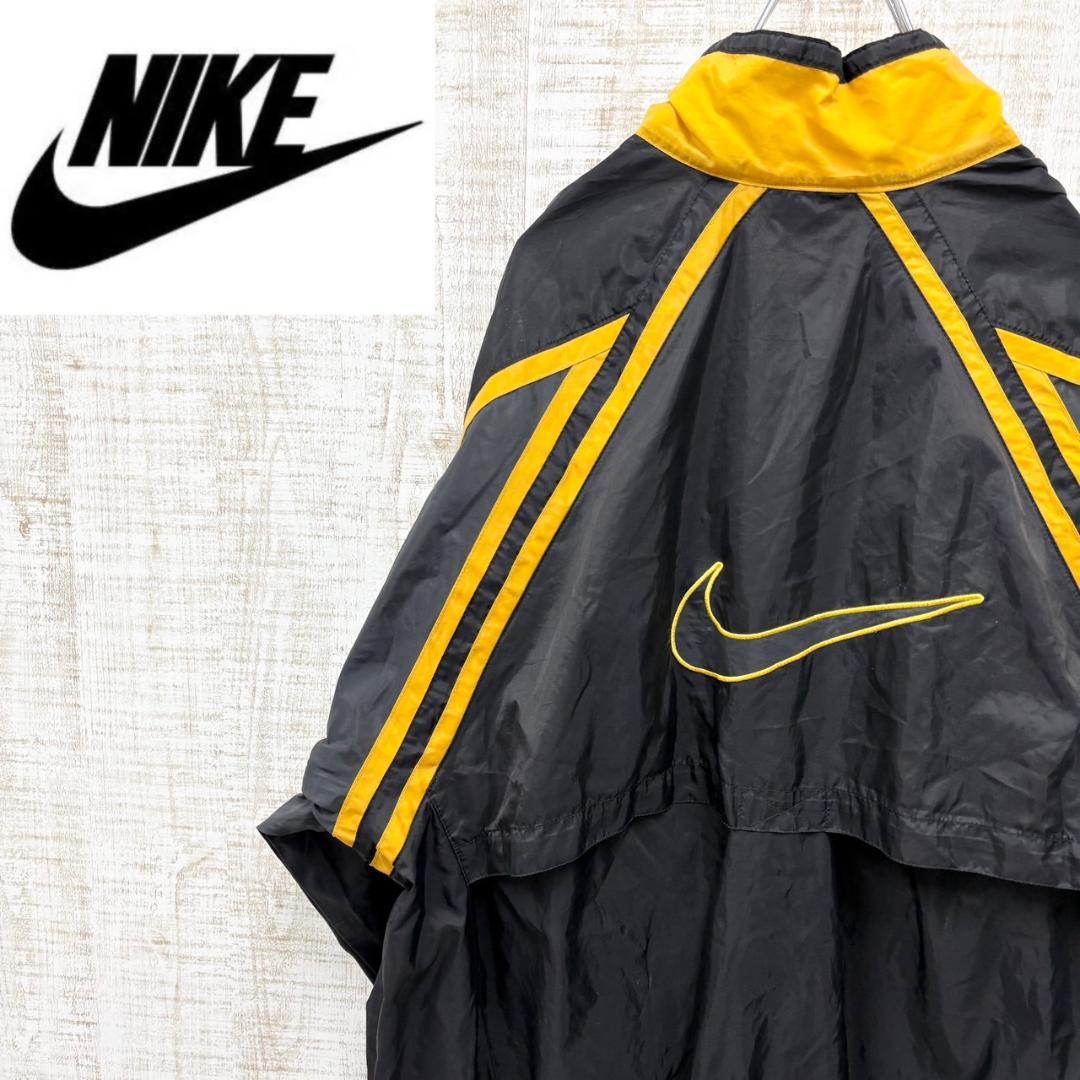 FU128《白タグ》ナイキ　ナイロンジャケット　刺繡スウッシュバッグロゴ