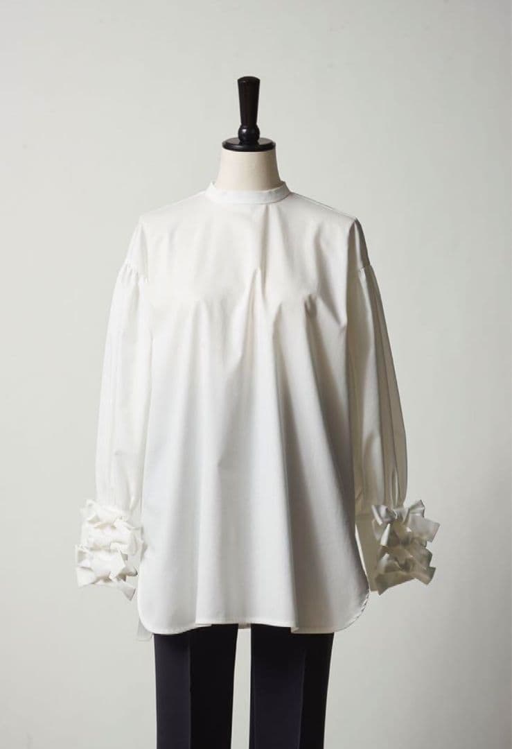 yori shirocon ヨリ シロコン ブラウス リボン 36 改良品 白 - メルカリ