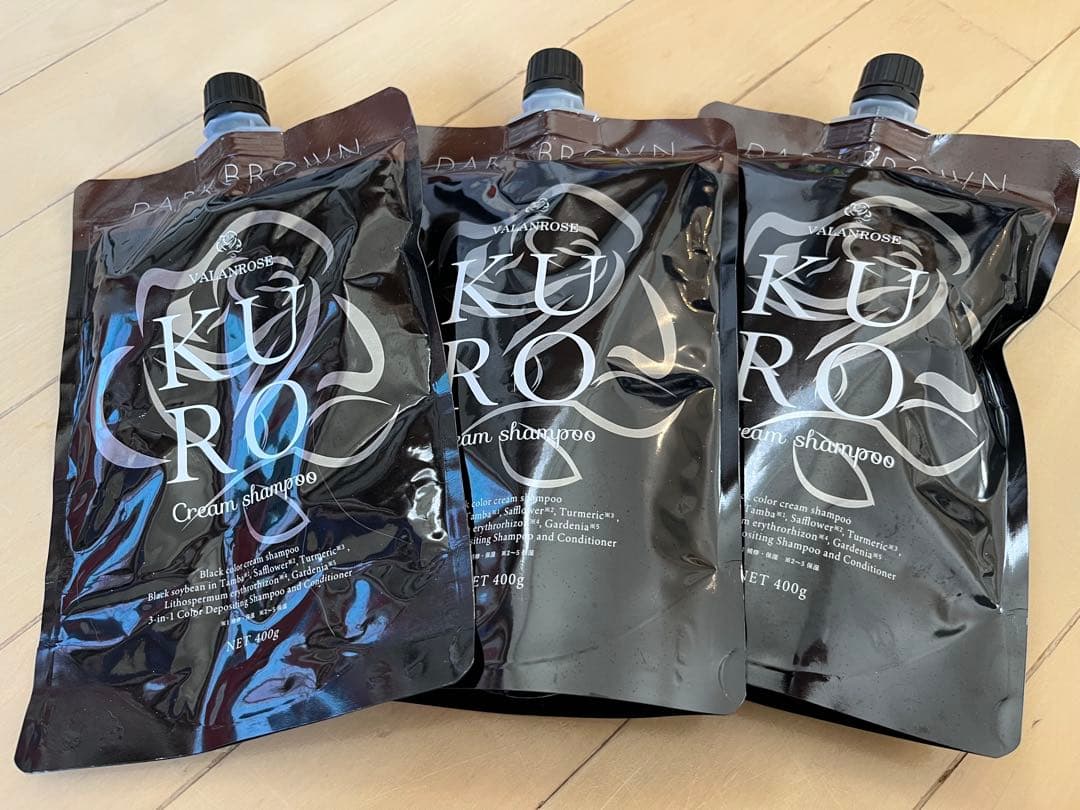 KURO クリームシャンプー ダークブラウン 3個セット(新品2個、開封済1個) KURO ダークブラウン クリームシャンプー 3個セット - メルカリ