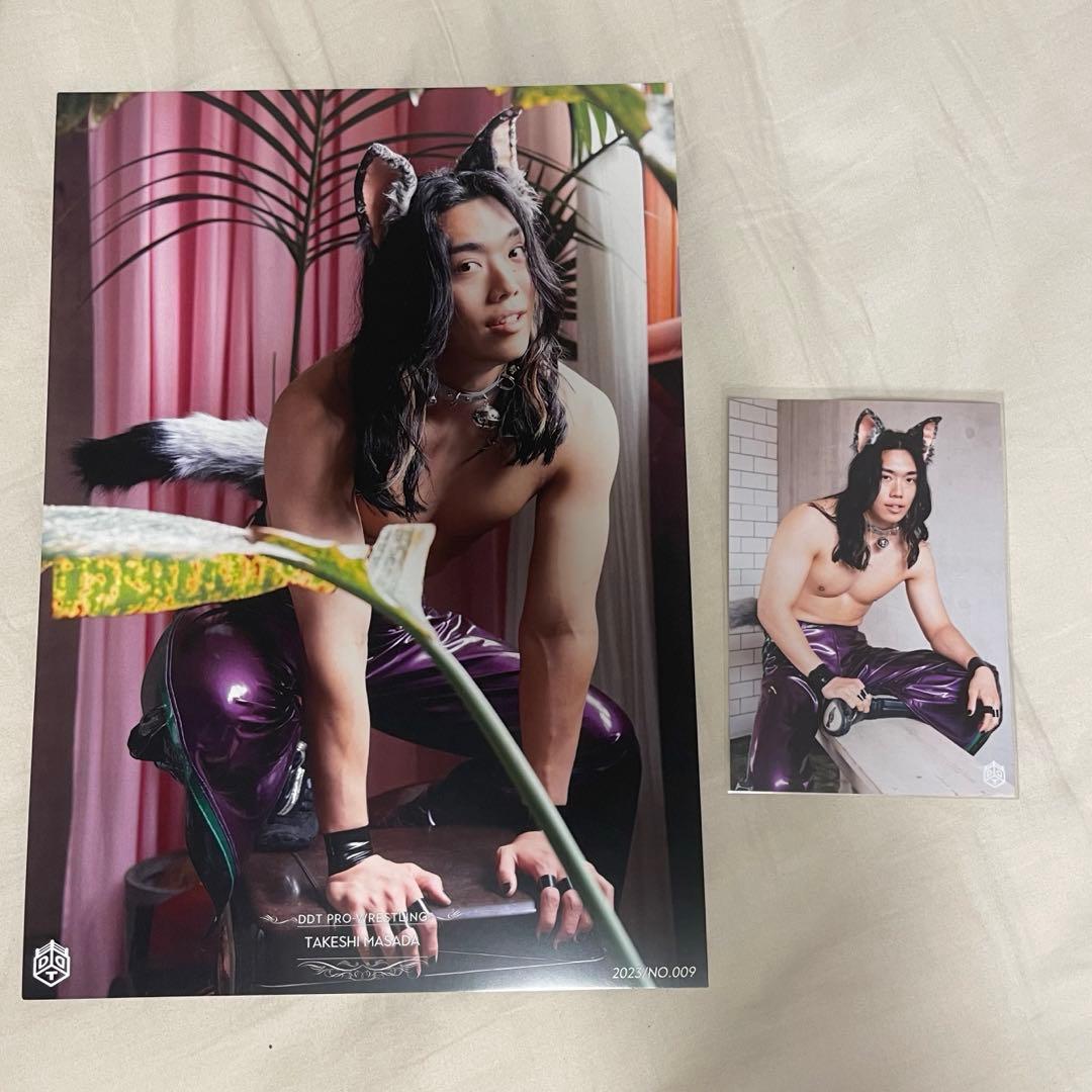 DDTプロレス 正田壮史 選手 ポートレート・生写真セット 【獣耳