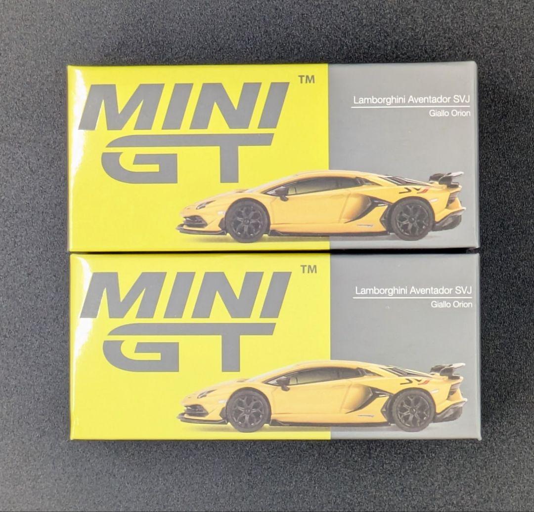 ミニカー MINI GT Lamborghini Aventador SVJ Giallo