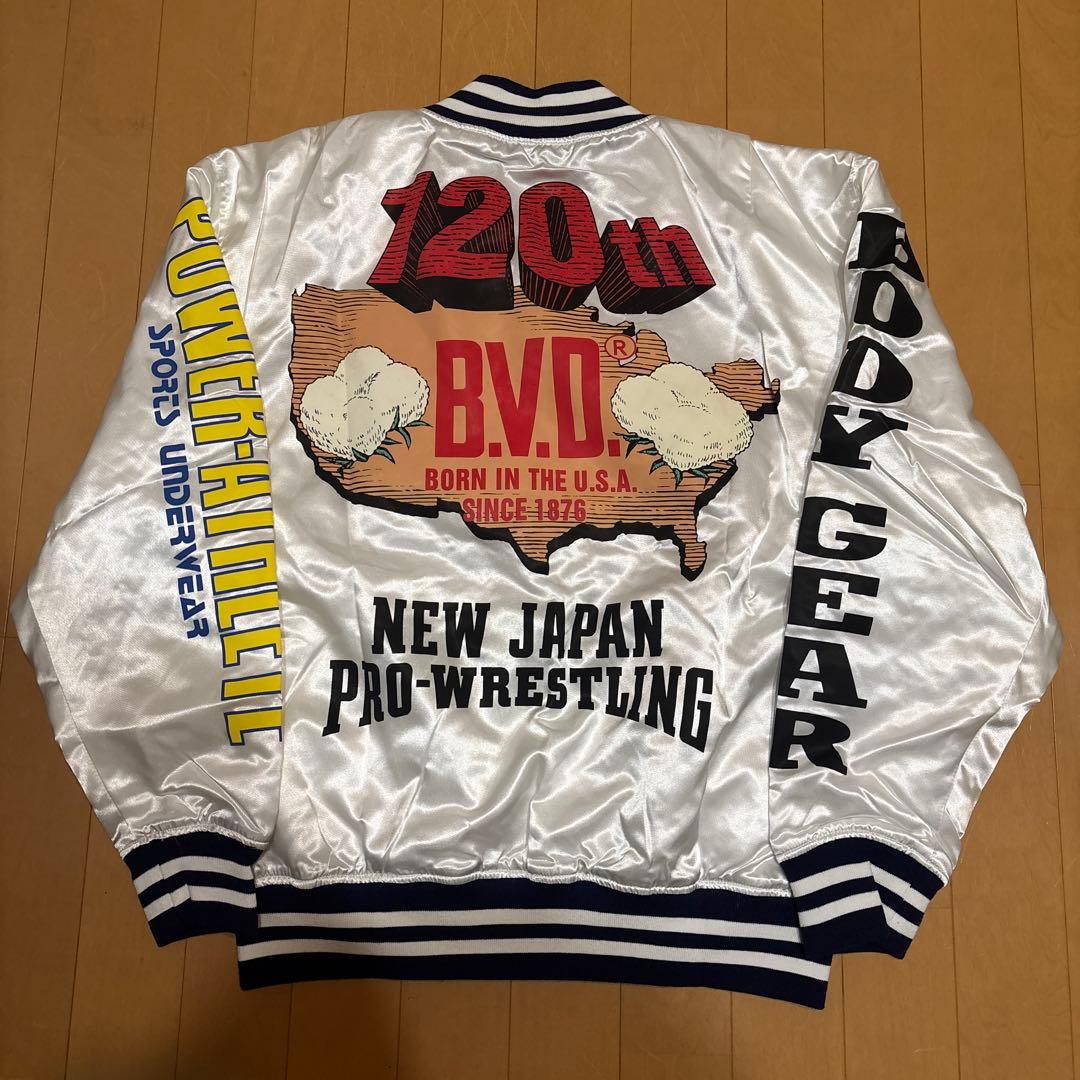 新日本プロレス BVDジャンパー スカジャン 1990 Lサイズ 未使用品