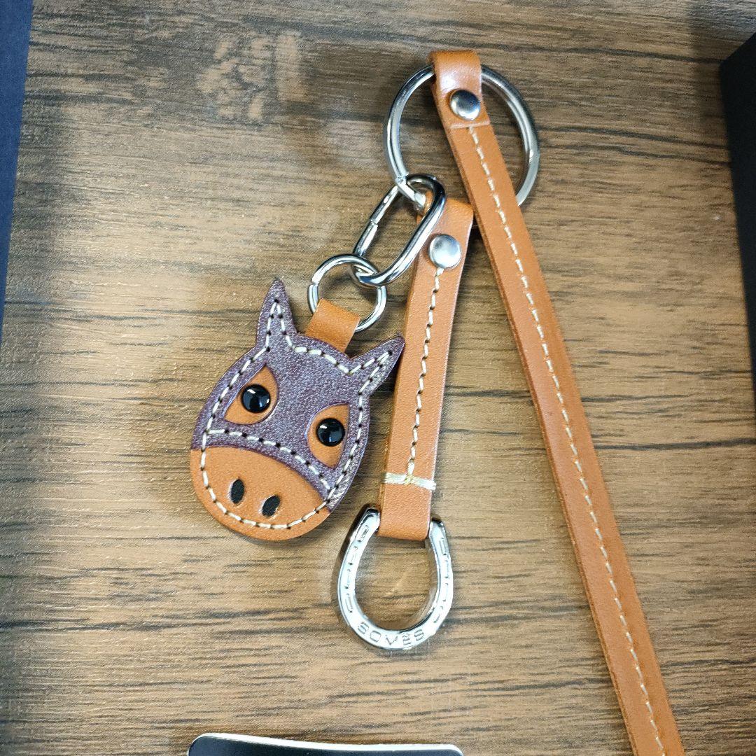 ソメスサドル　馬メンコチャーム　ボルドー