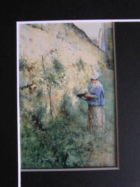 カール・ラーション、昔からの壁、グレー＝シュル＝ロワン、希少画集画