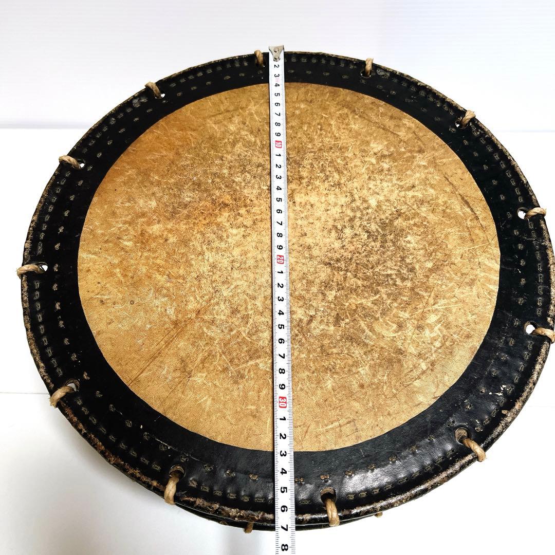 【締め太鼓】　和太鼓 36.8cm×11.2cm 打楽器　和楽器　鼓面良好