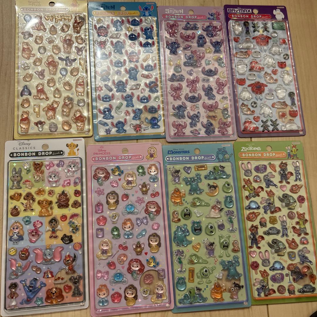 く*ま様 正規品 ディズニーボンボンドロップシール9 種セット サンスター文具 ボンボンドロップシール ミニ ズートピア ディズニー