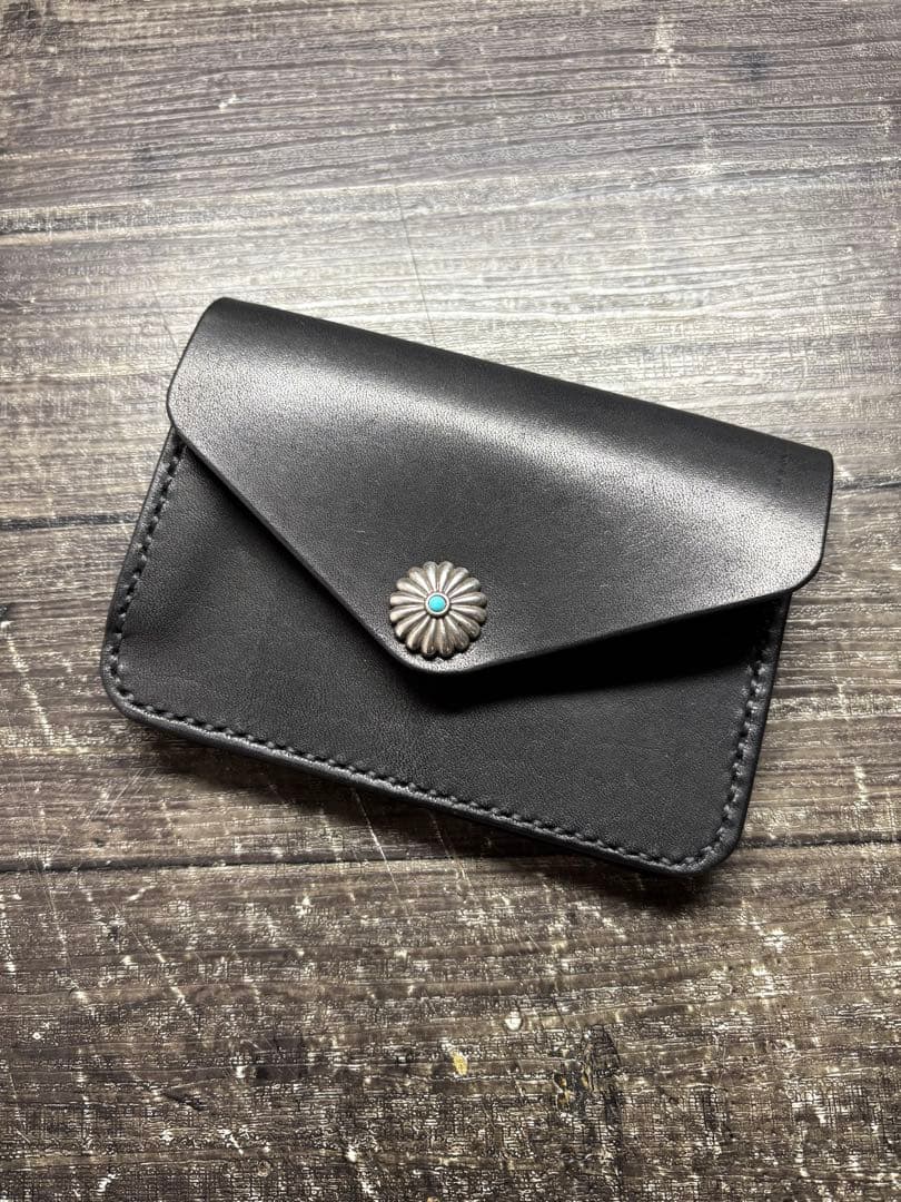 栃木サドルレザー　ショートトラッカーウォレット　BK