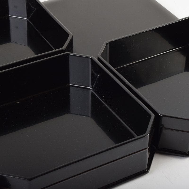 めるり 様専用 塗師 海田宗恵造 真塗 縁高重 五段重 共箱 V 8789A