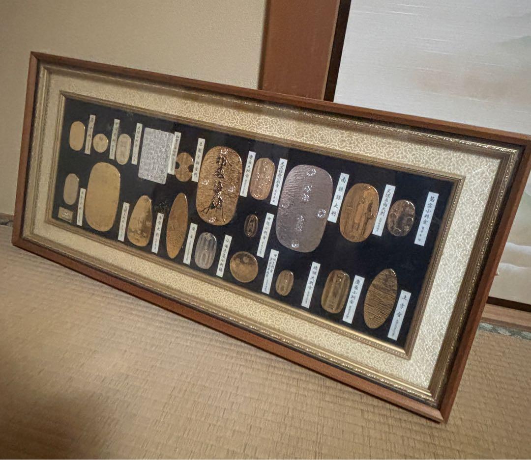 昭和レトロ 大判 小判 日本古銭 フレーム付き 金メッキ24KGPレプリカ