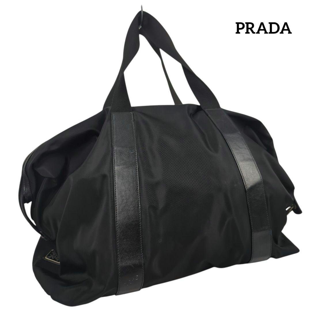 PRADA プラダ ナイロン ボストンバッグ 三角 ロゴ プレート