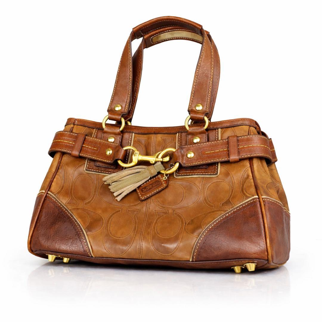 希少】OLD COACH オールドコーチ レザー 金具ハンドバッグ10227 - メルカリ