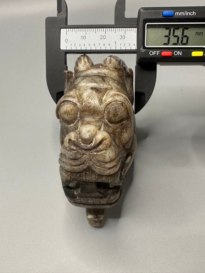 中国古美術 古玉文化 紅山文化 玉龍头 祭祀器 美品 磁石に反応あり