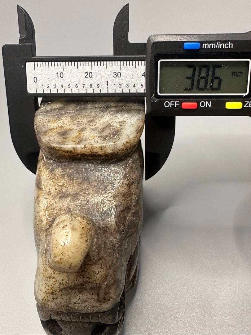 中国古美術 古玉文化 紅山文化 玉龍头 祭祀器 美品 磁石に反応あり