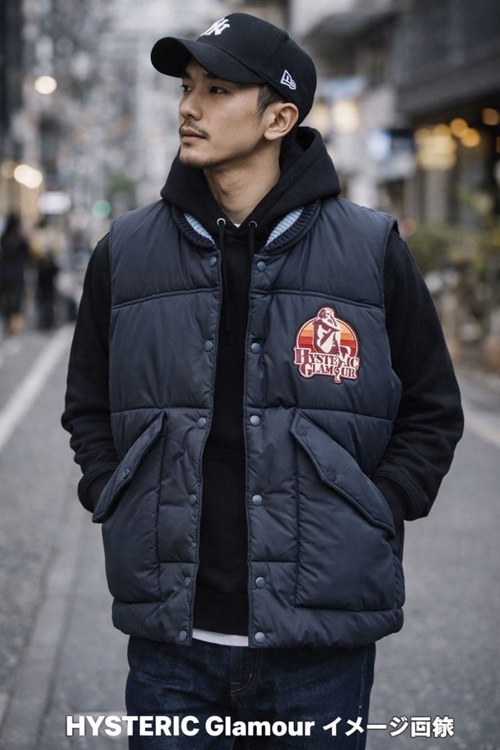 ★未使用並！HYSTERIC Glamour 中綿ウエスタンヒスベスト HYSTERIC GLAMOUR（ヒステリックグラマー） ウエスタンベスト フェイク