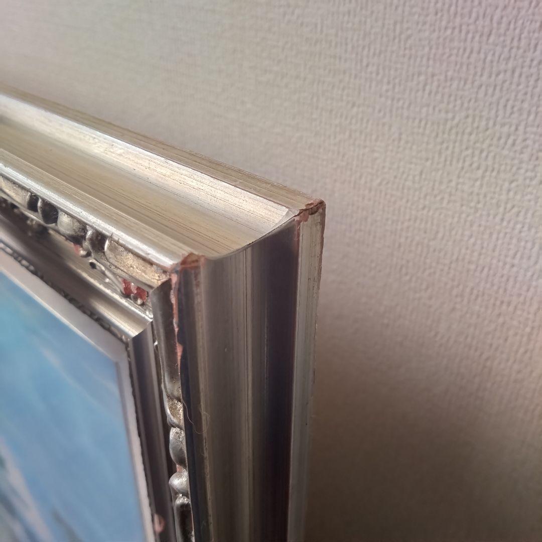 《値下げOK》模写 千葉弘道「朝やけの海」油彩 F20号 大型肉筆画 額装