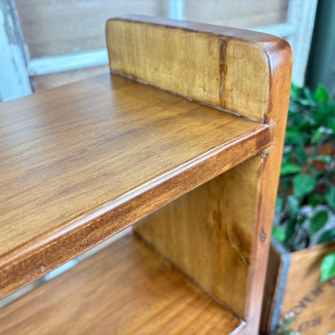 カントリー北欧パイン材四段ラックシェルフ（50㎝×70㎝）木製飾り棚調味