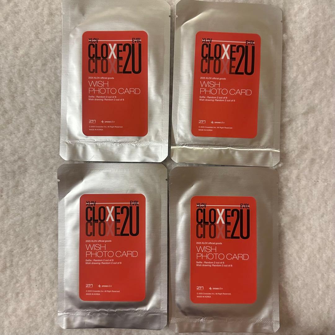 XLOV CLOXE2U フォトカードパック 4パックセット Qoo10] 人生4カットオリジナル XLOV コラボ : KPOP