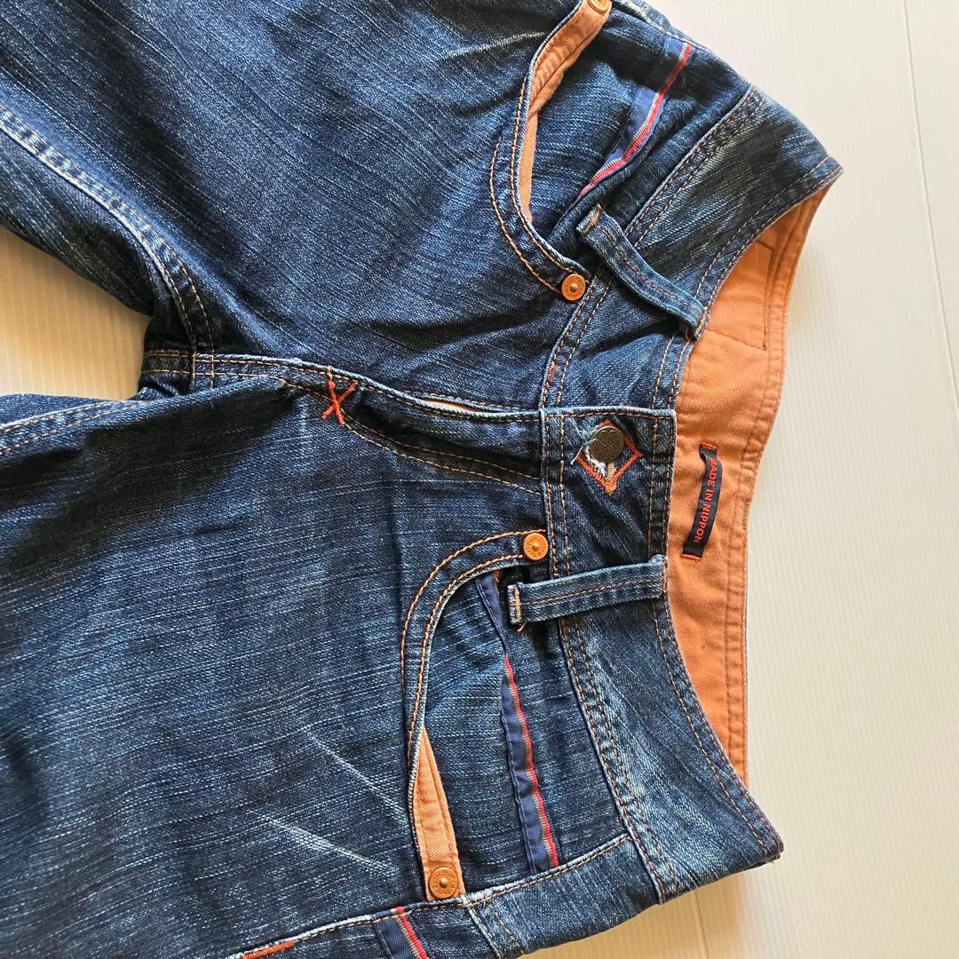 00s archive 日本製 縦落ちフレアデニム 平成ギャル男ギミックy2k