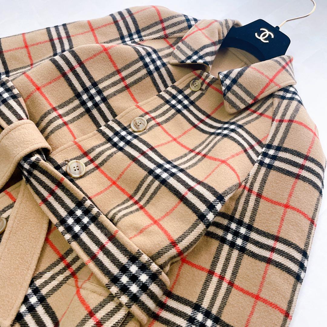 希少✨バーバリー ノバチェック ロングコート リバーシブル ウール