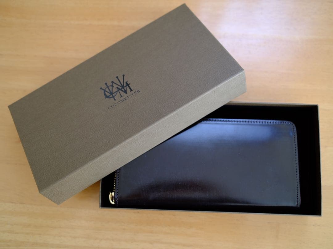ココマイスター　ブライドル グランドウォレット ロイヤルブラウン