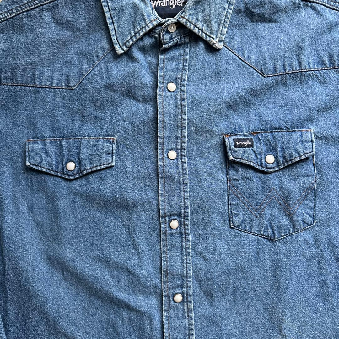 キムタク着用 ラングラー デニム ウエスタンシャツ/ペンキ/フェード