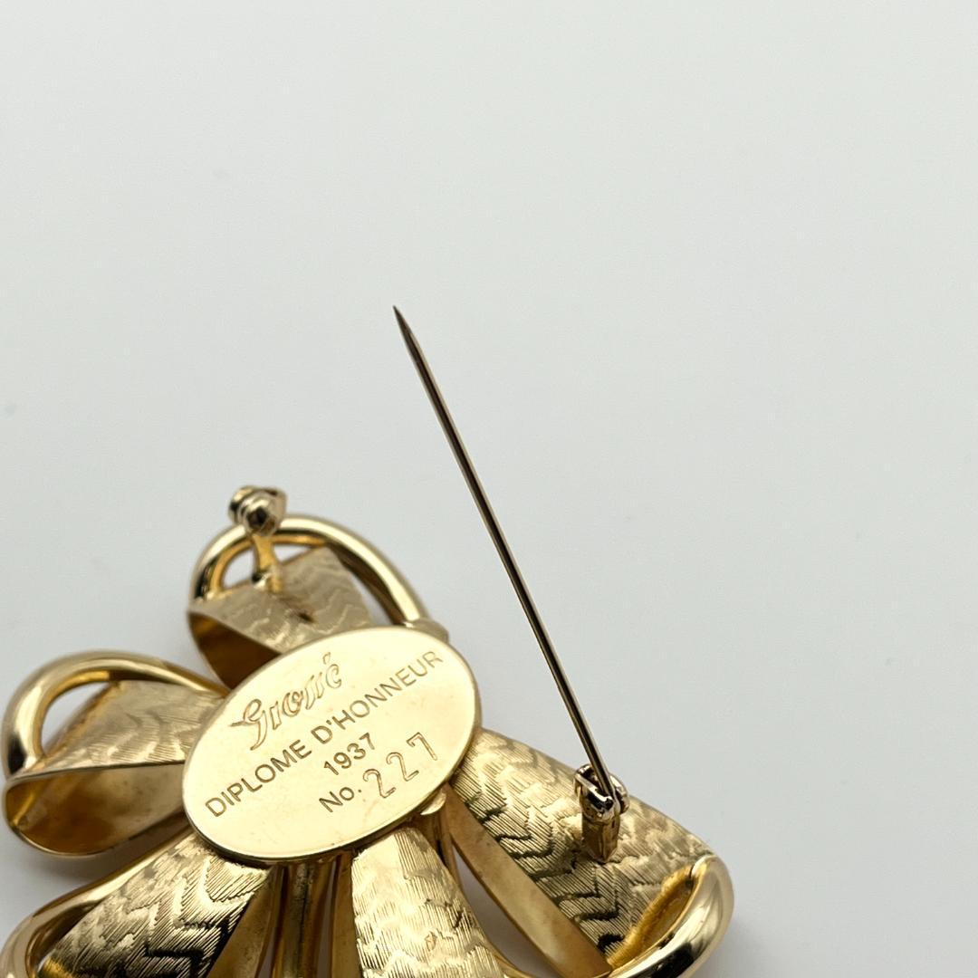 グロッセ☆DIPLOME D'HONNEUR 1937 パリ万博 リボンブローチ
