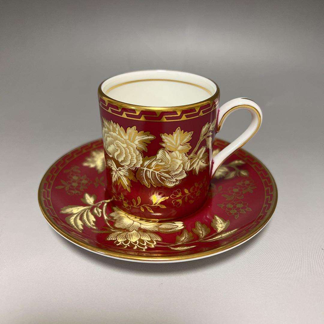 ウェッジウッド トンキン ルビー デミタスカップ＆ソーサー ①