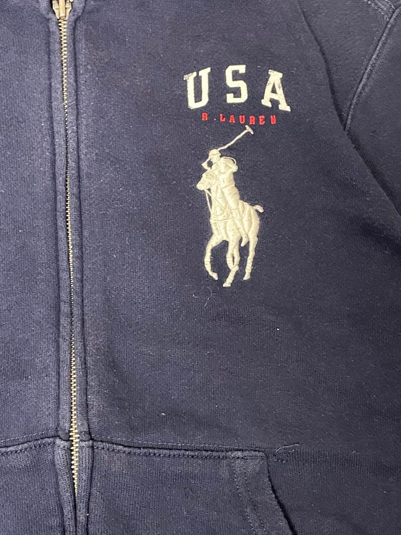 超希少品】Polo ポロラルフローレン ジップパーカー ビッグポニー