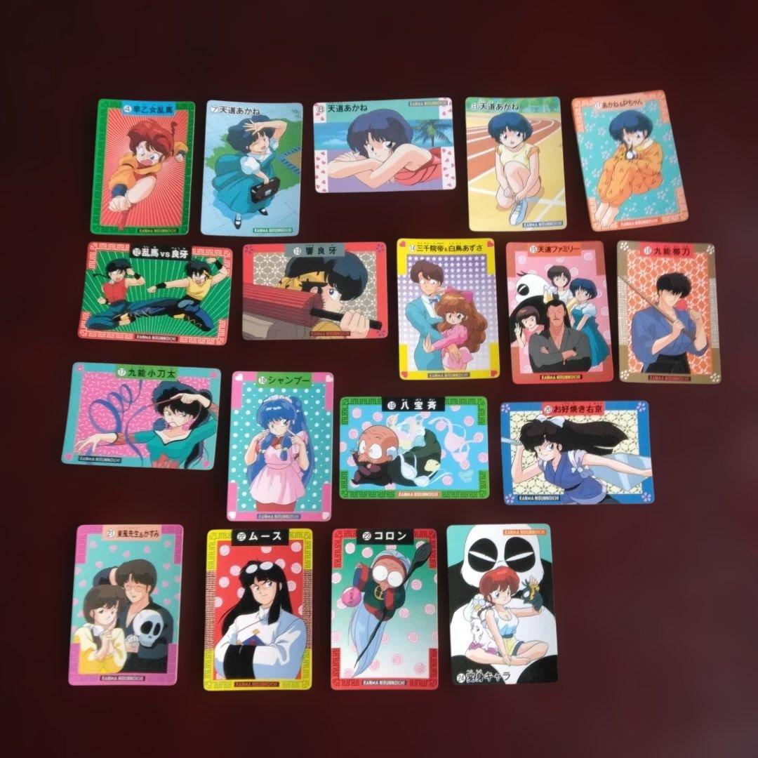 らんま1/2 カードダス　 爆裂アタック第1弾 18枚　当時品