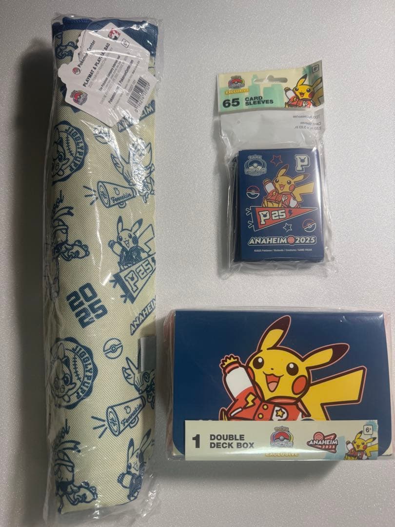 【WCS2025 ポケモンカード アナハイム】 青 ピカチュウ 3点セット