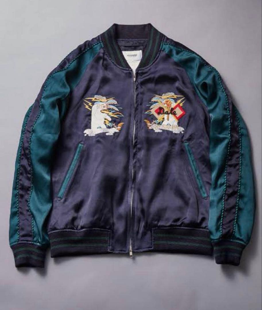 doublet 16AW/スカジャン/レーヨン/NVY刺繍/MIDWEST別注